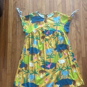 Colorful Animal Print Kids Dress